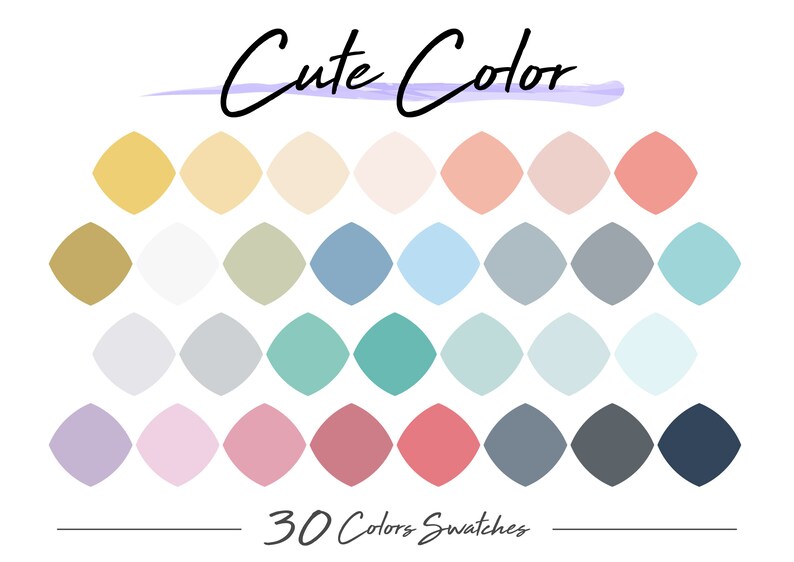 The Color Palette Procreate Swatches Color Handpicked - Etsy