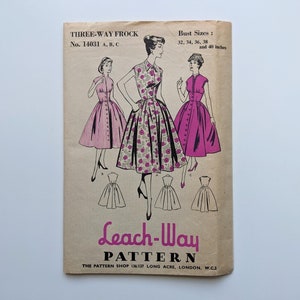 Vintage 1950s sewing pattern | Dress | Leach-Way 14031 | Bust 36