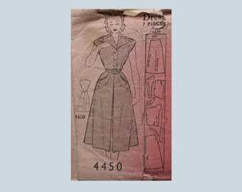 Vintage 1940s sewing pattern | Dress | Maudella 4450 | Bust 36