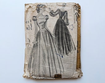 1940s Sewing Pattern, Bridal or Evening Gown - Bust: 34” (86cm) main image 0