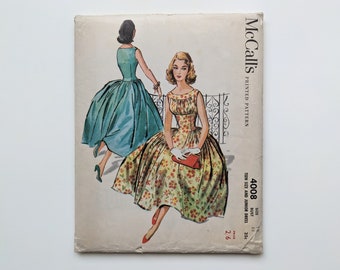 Vintage 1950s sewing pattern | Dress | McCall’s 4008 | Bust 32