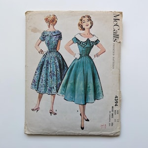 Vintage 1950s sewing pattern | Dress | McCall’s 4394 | Bust 32