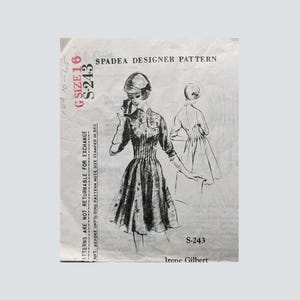 Vintage 1960s sewing pattern | Dress | Spadea Designer Pattern S-243 | Bust 38