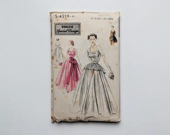 Vintage 1950s Mccalls 3536 Wedding Bridal Bridesmaid's Dress Pattern PDF  Instant Digital Download A4 Size Print at Home Size 16 Bust 34" - Etsy