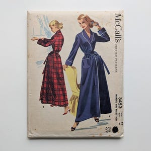 Vintage 1950s sewing pattern | Robe | McCall’s 3453 | Bust 34