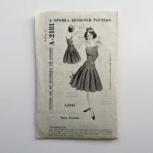 Vintage 1960s sewing pattern | Dress | Spadea Designer Pattern A-2181 | Bust 38