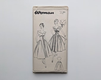 1950s Halter Evening Dress PDF Print at Home Sewing Pattern Bust 36 - Etsy
