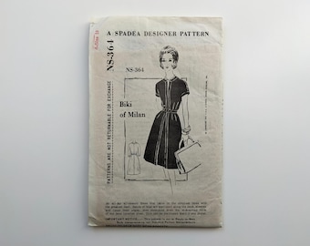 Patrón de costura vintage de los años 60 / Vestido / Patrón de diseño Spadea NS-364 / Busto 38