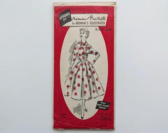 Patrón de costura vintage de los años 50 / Vestido / Patrón Bestway Couture D.2,599 / Busto 38