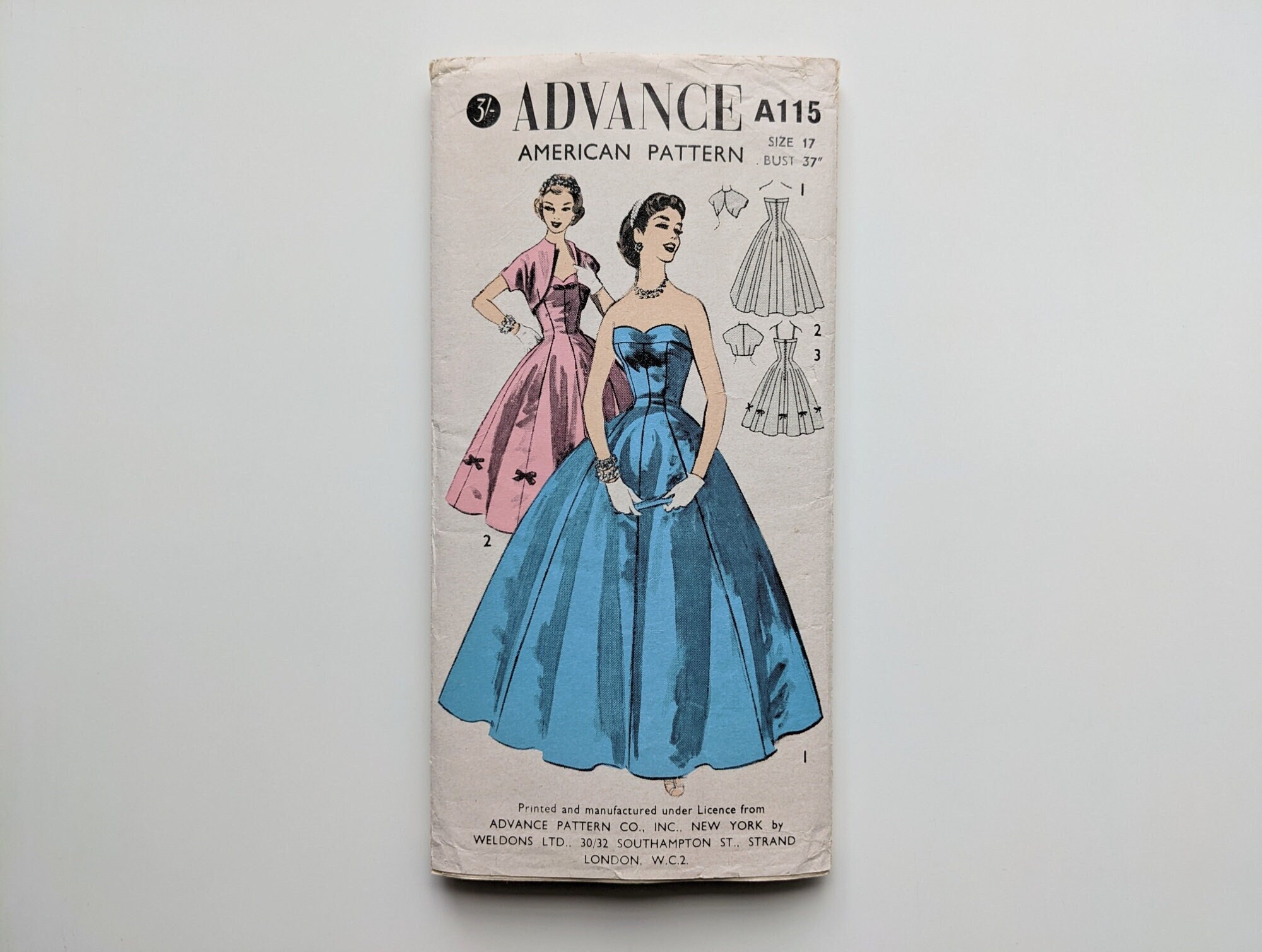 1950s evening cocktail dress vintage sewing pattern reproduction – Lady  Marlowe