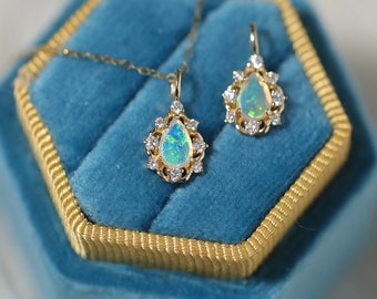 Vintage Rose Gold over Sterling Silver Petite Swan Pendant with Genuine Fire Opal and Pave Cubic Zirconia Accents