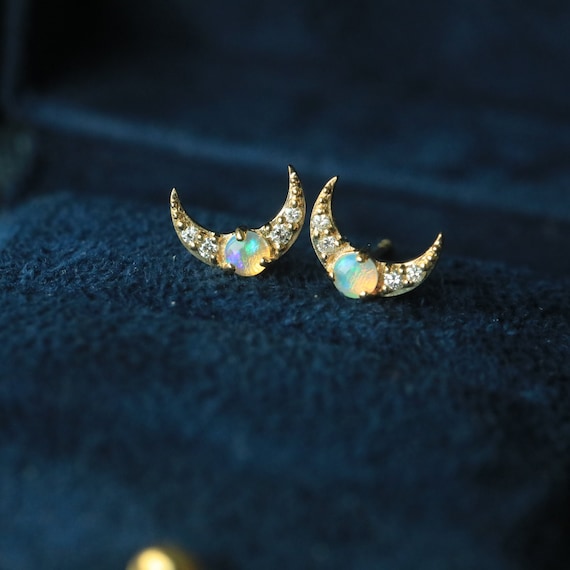 Opal moon shop earrings