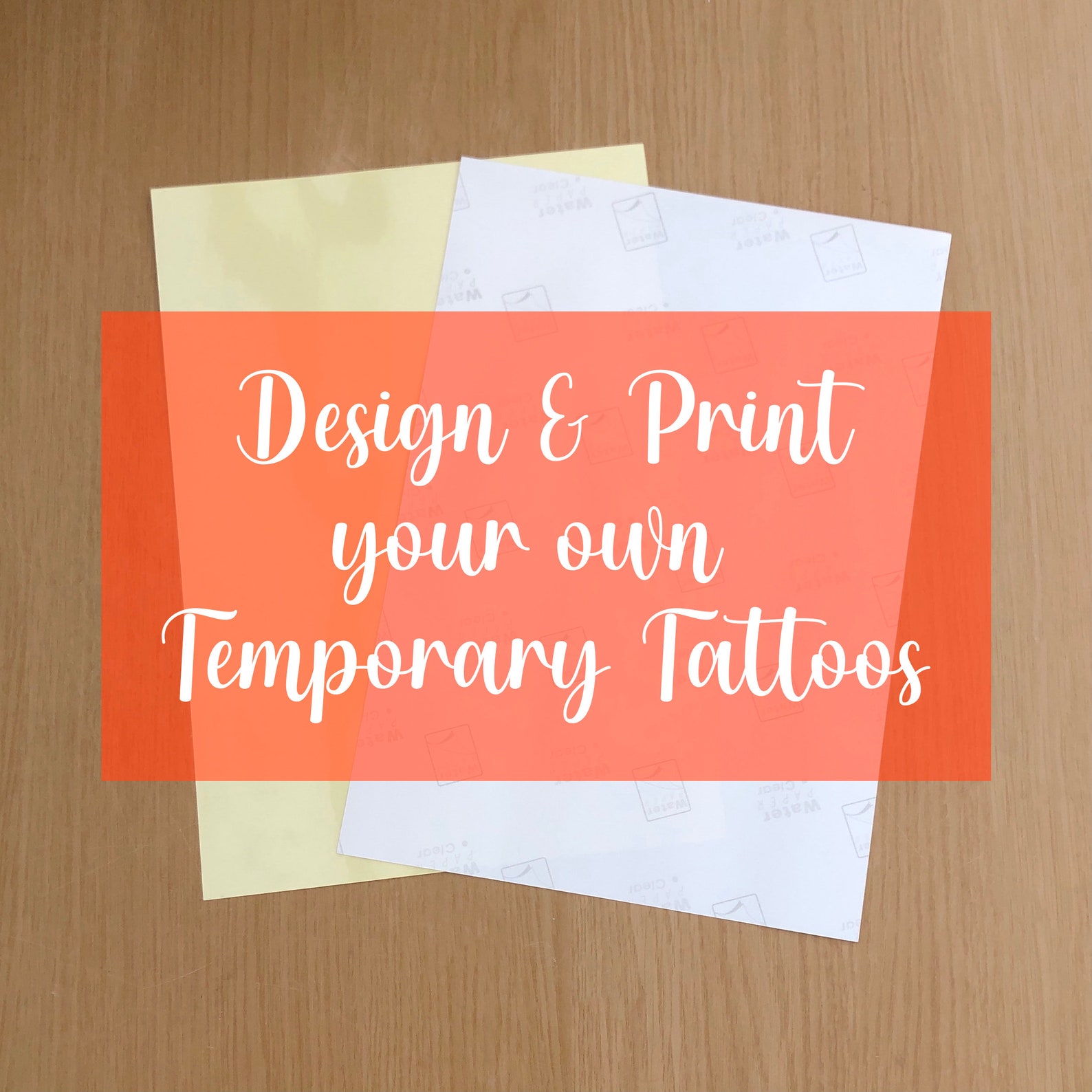 Temporary Tattoo Paper A4 Inkjet Photo Transfer Paper DIY Etsy