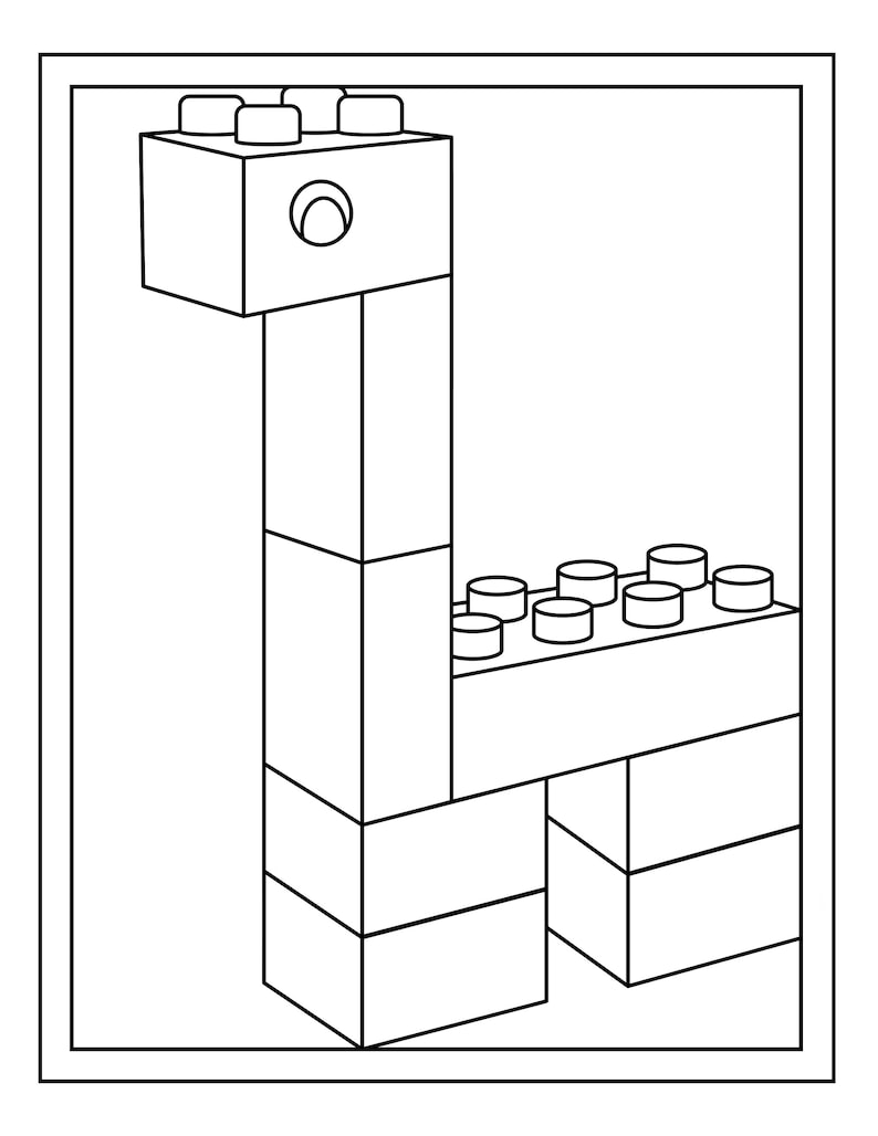 Dibujos de Bloques para colorear (16 páginas) - Etsy México