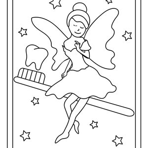 Tooth Fairy Printable 16 Coloring Pages image 6