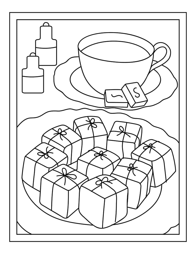 Tea Party Printable 16 Coloring Pages image 6