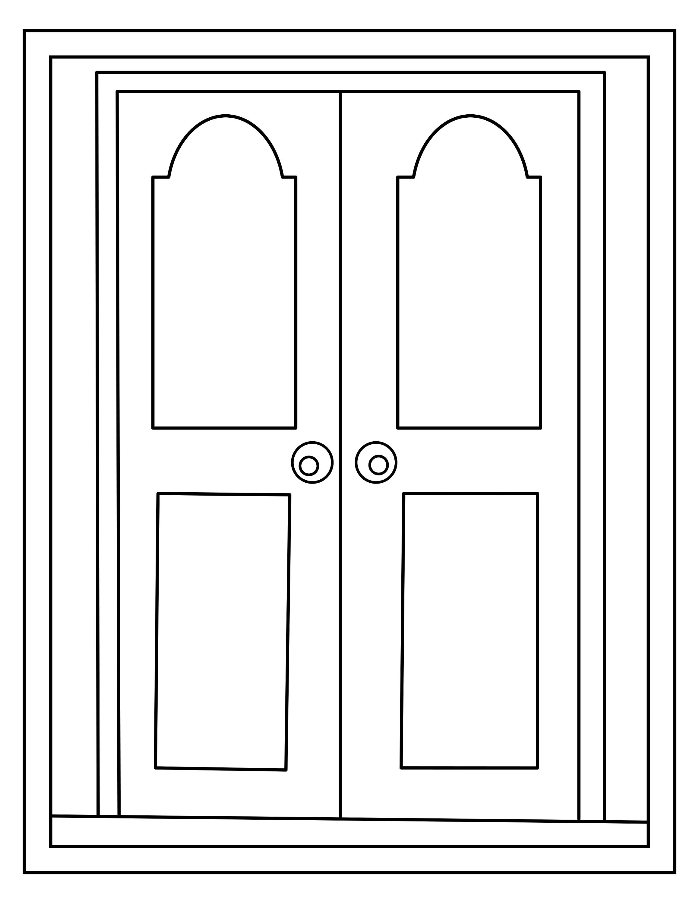 House Door Coloring Pages
