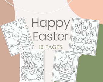 Happy Easter Printable 16 Coloring Pages