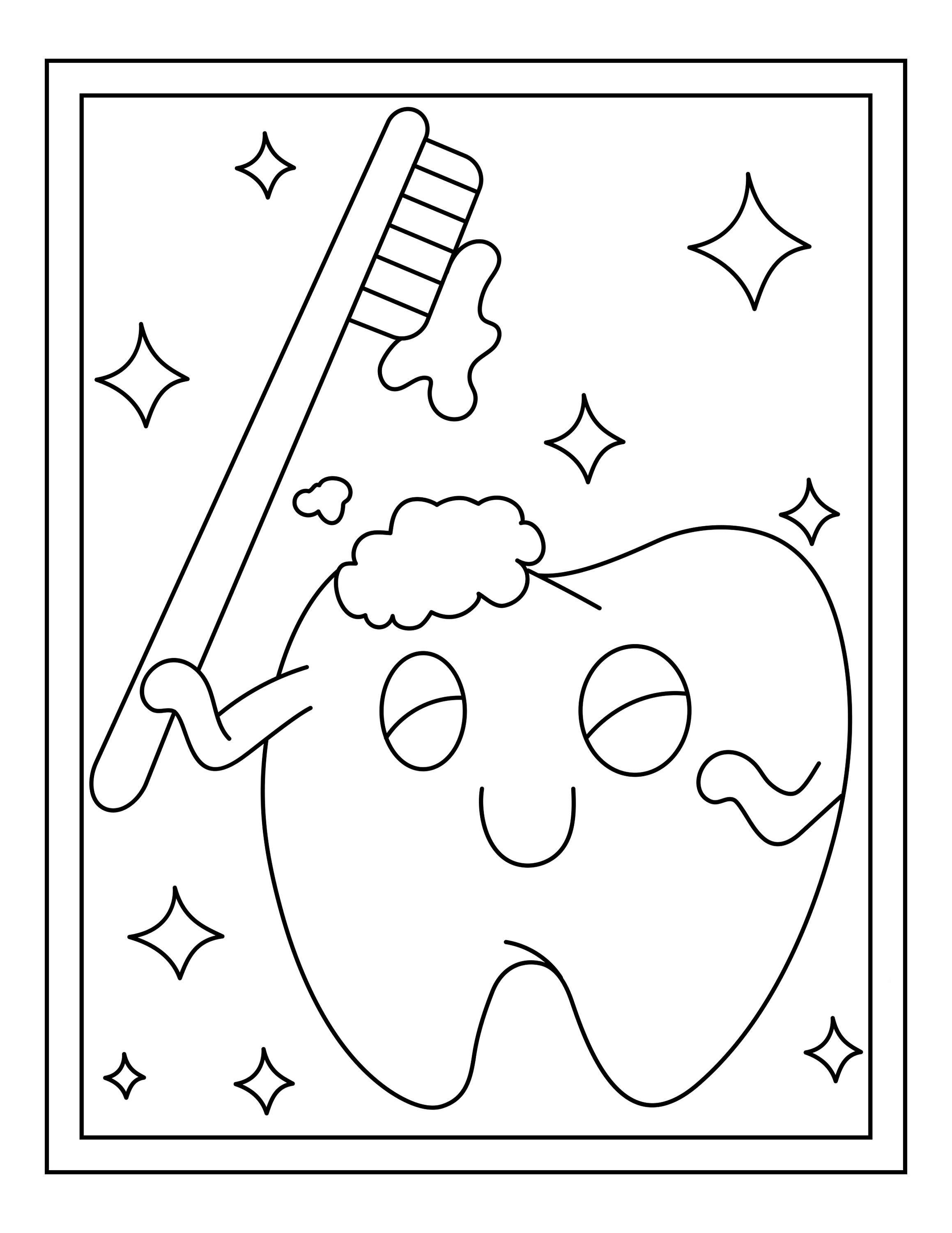Tooth Coloring Page Printable
