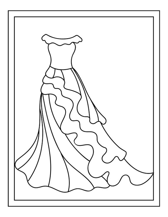 dresses coloring pages