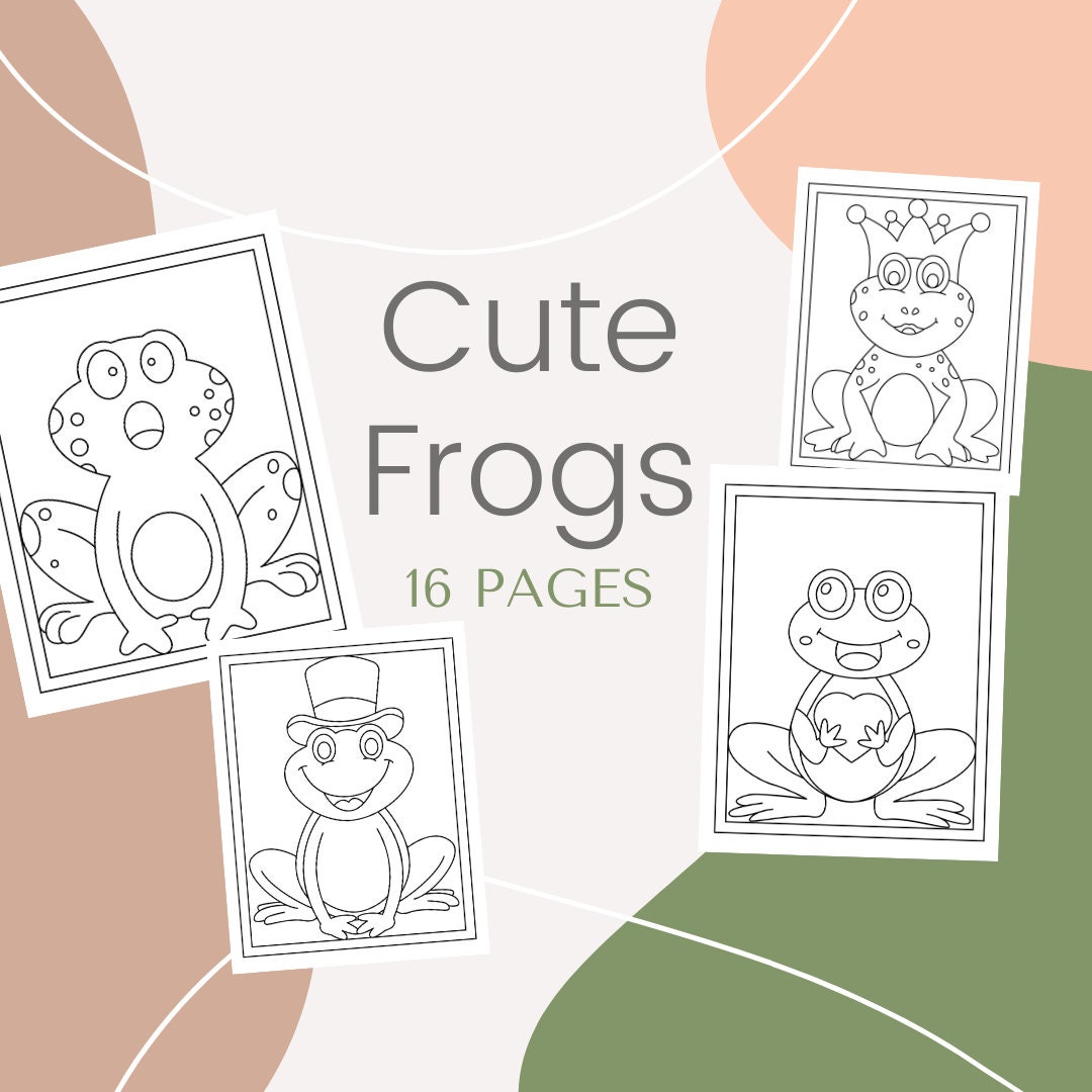 Cute Frogs 16 Printable Pages - Etsy UK