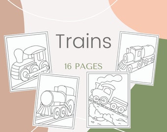 Trains Printable 16 Coloring Pages
