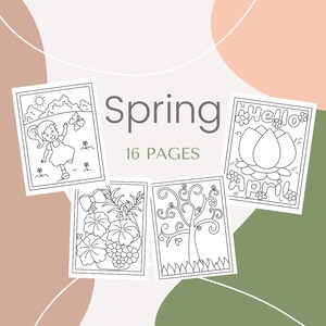 Spring Printable 16 Coloring Pages