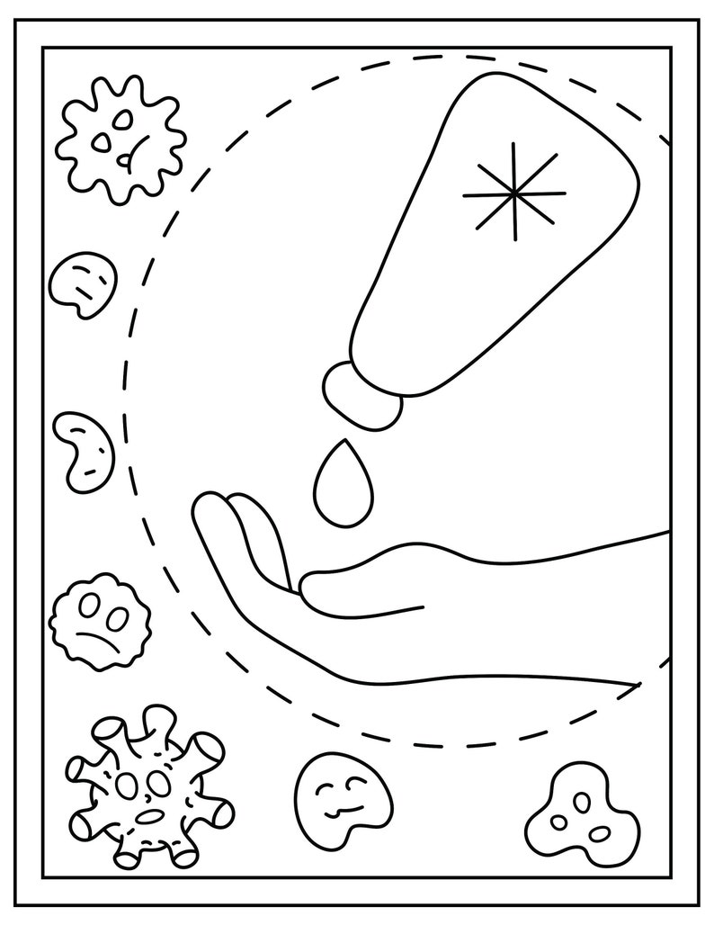 Germs Printable 16 Coloring Pages Bild 5