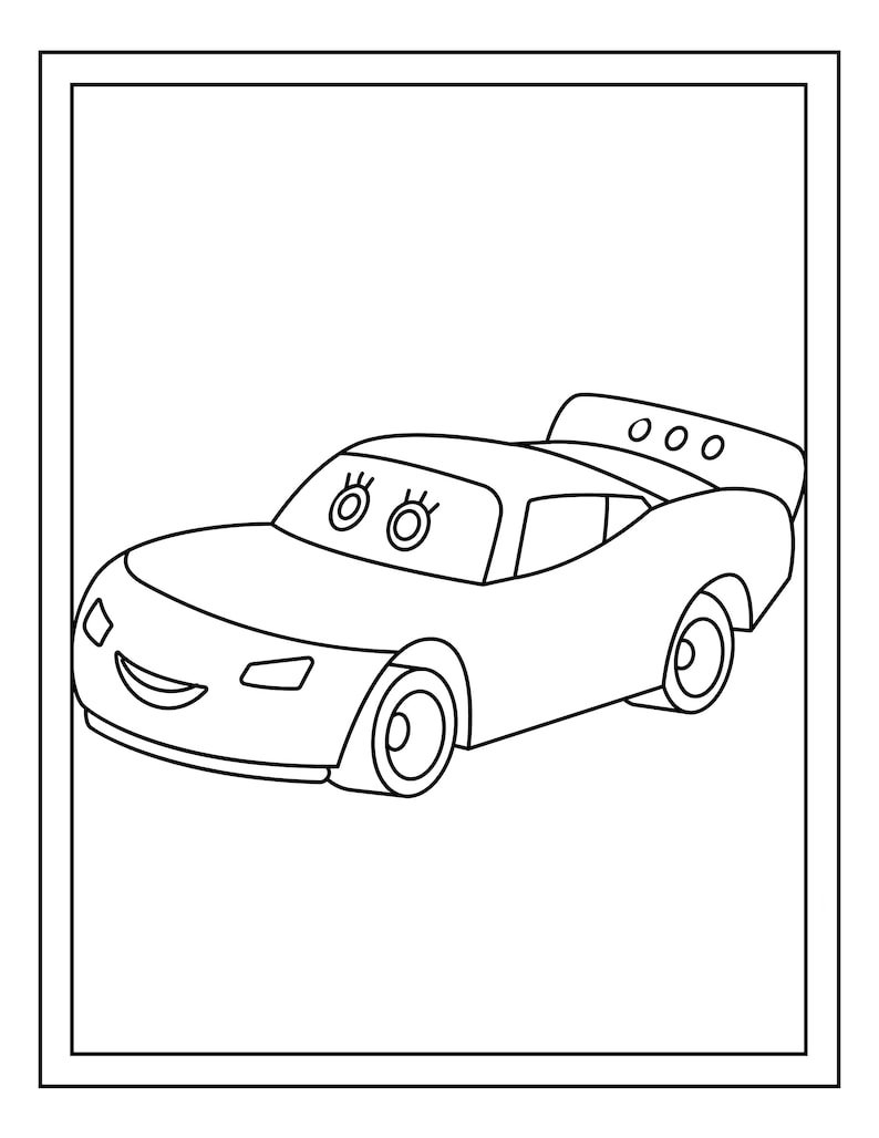Cars Rice Printable Cartoon Cars 16 Printable Pages - Etsy