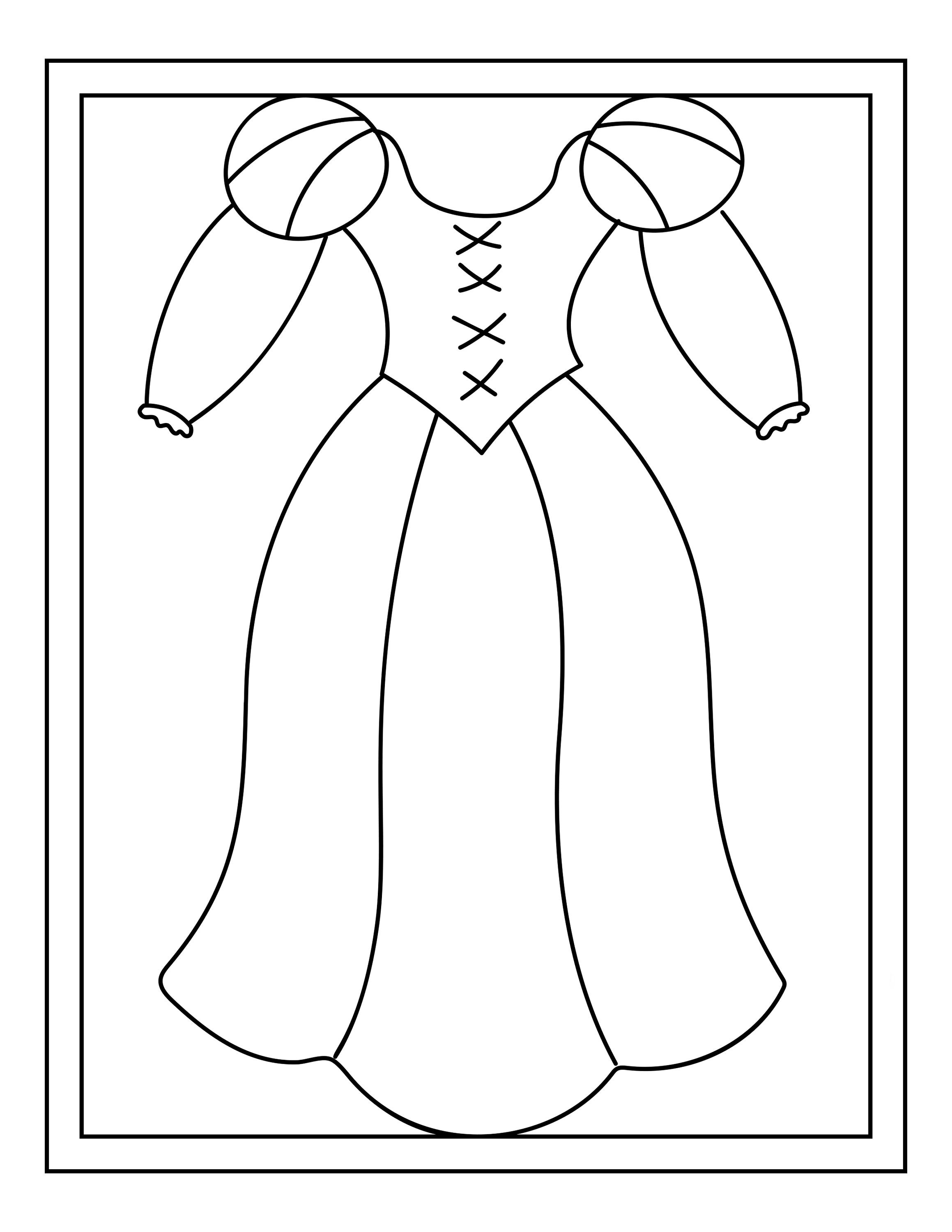 Princess Dress Printable 16 Coloring Pages Etsy