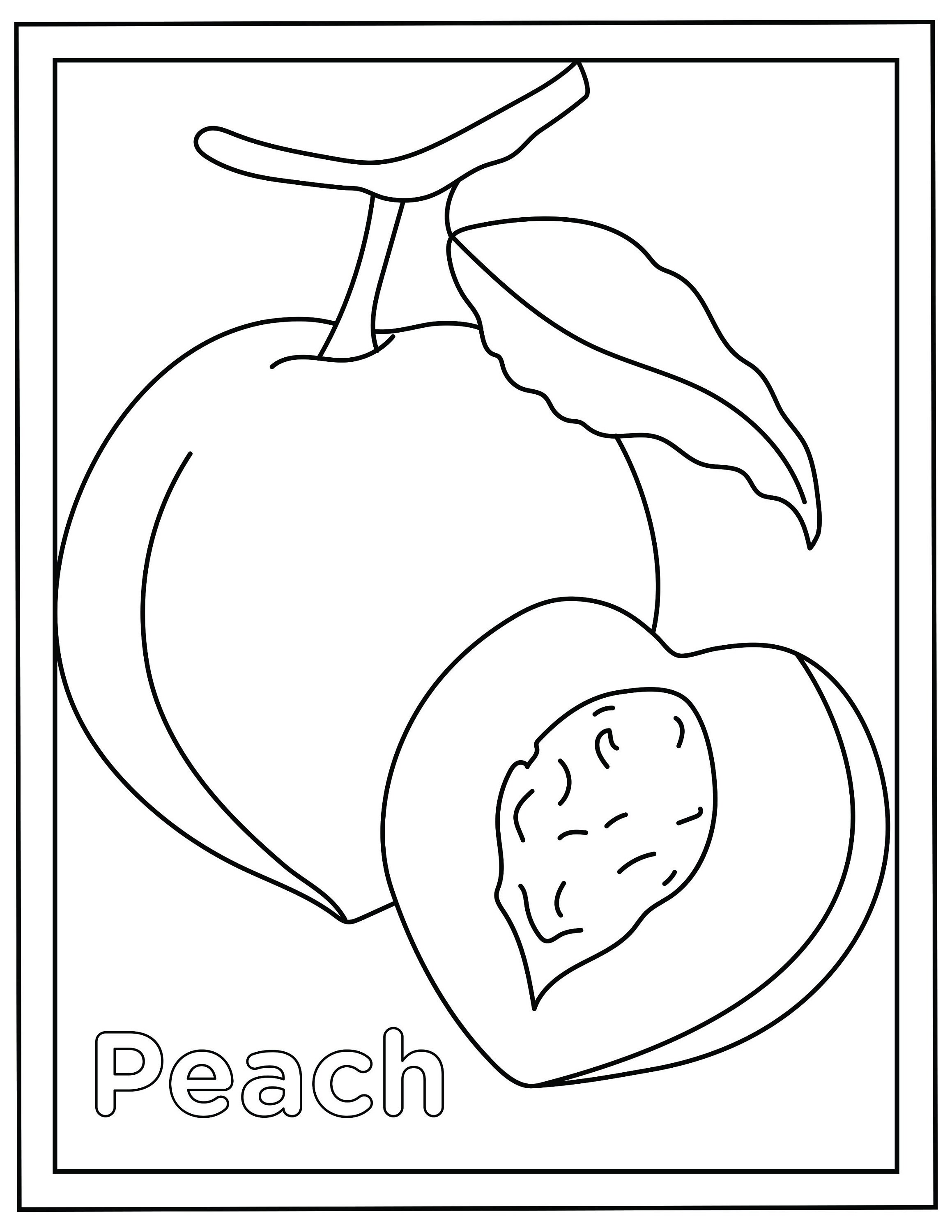 Fruits Printable 16 Coloring Pages | Etsy