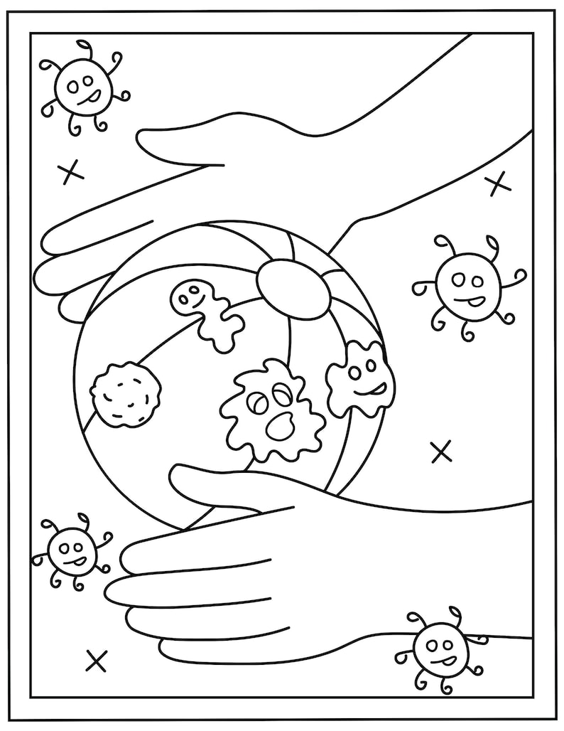 Germs Printable 16 Coloring Pages Bild 2