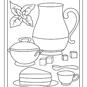 Tea Party Printable 16 Coloring Pages image 4