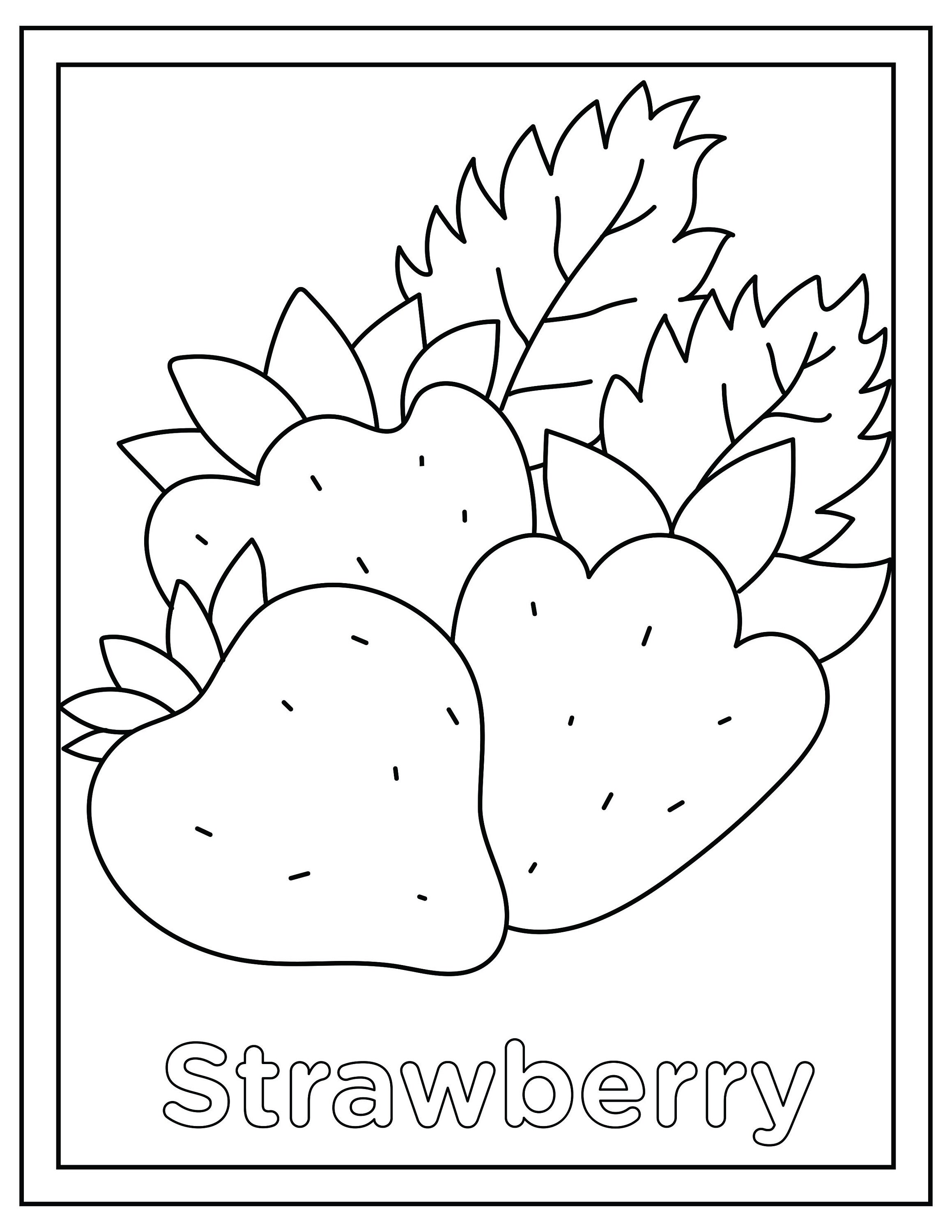 Fruits Printable 16 Coloring Pages | Etsy