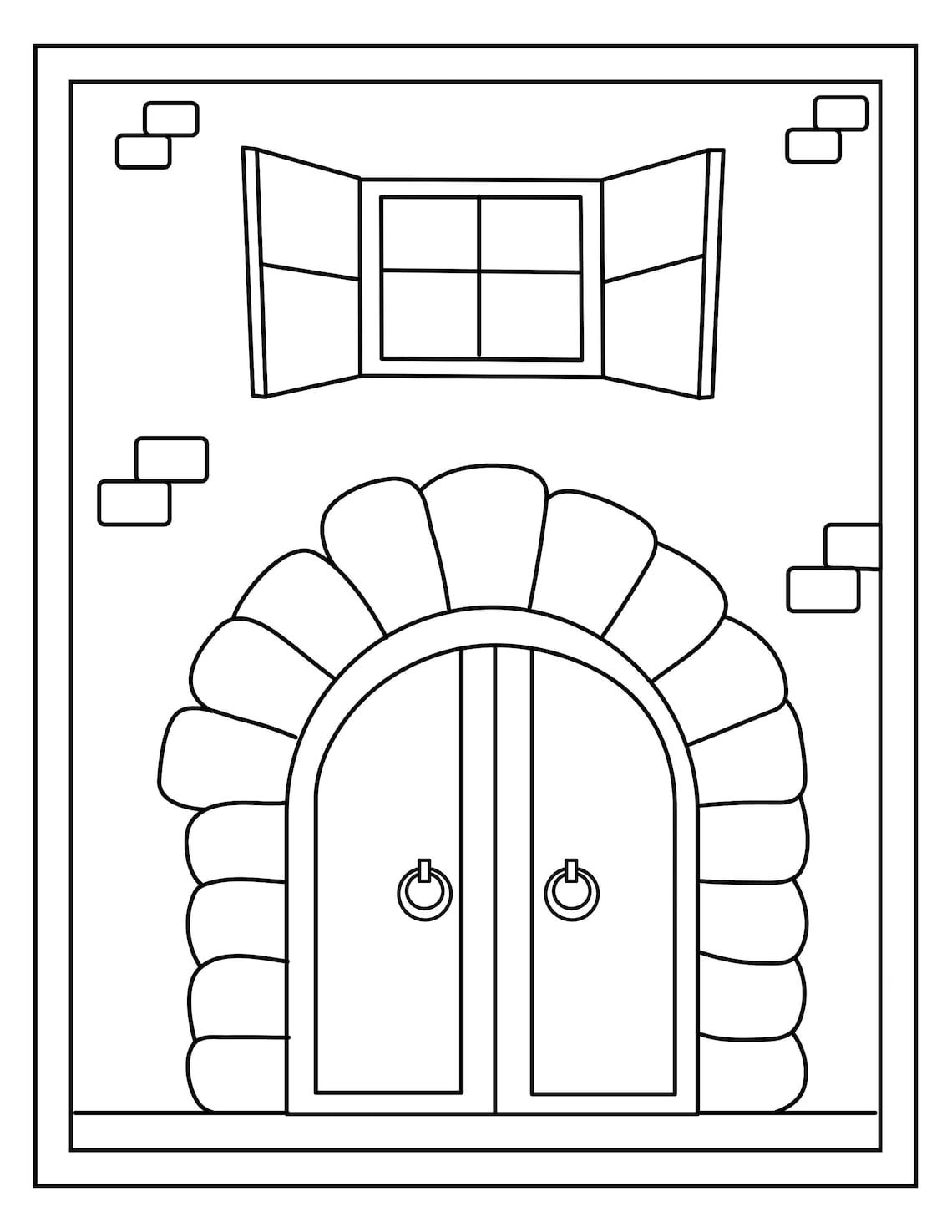 Doors 16 Coloring Printable Pages | Etsy