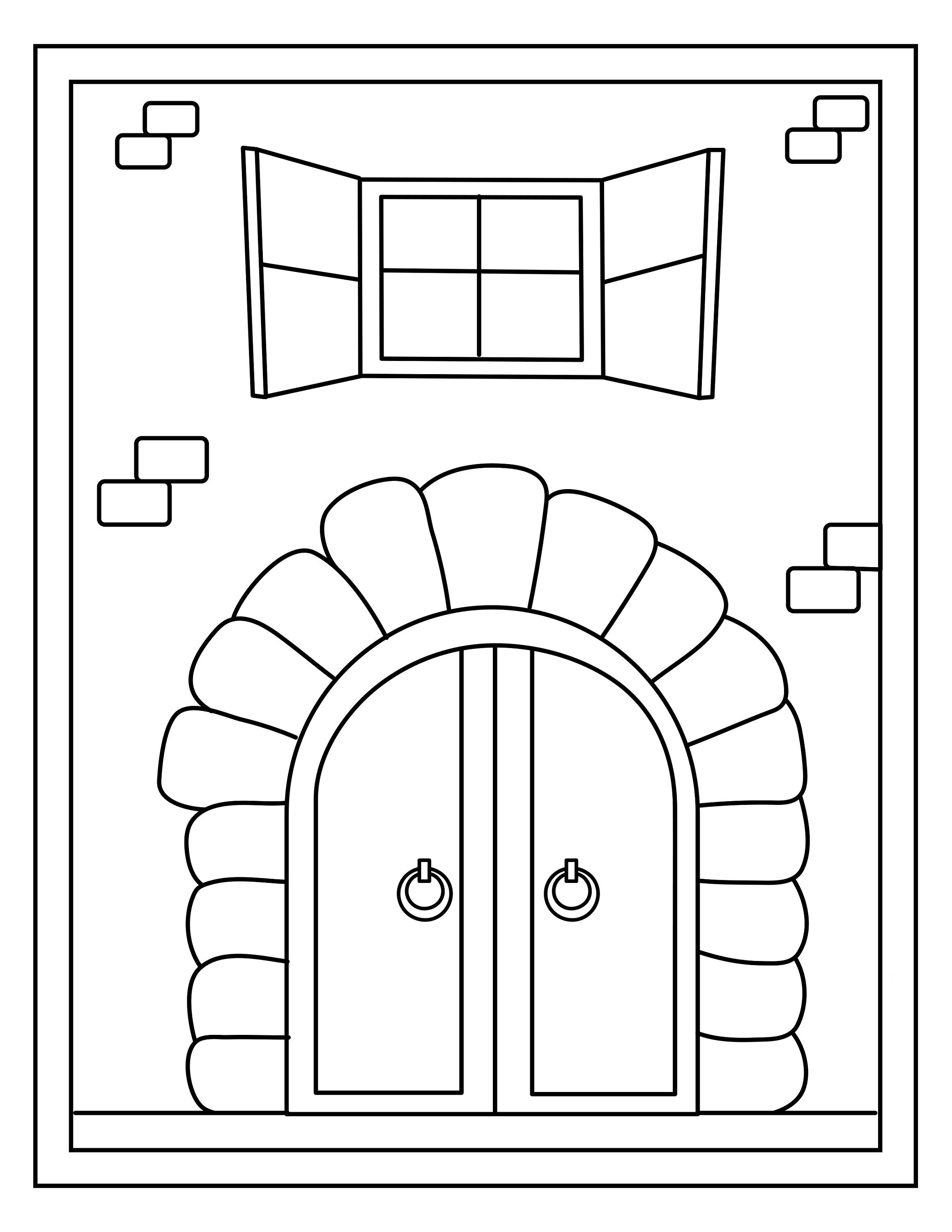 Doors 16 Coloring Printable Pages Etsy