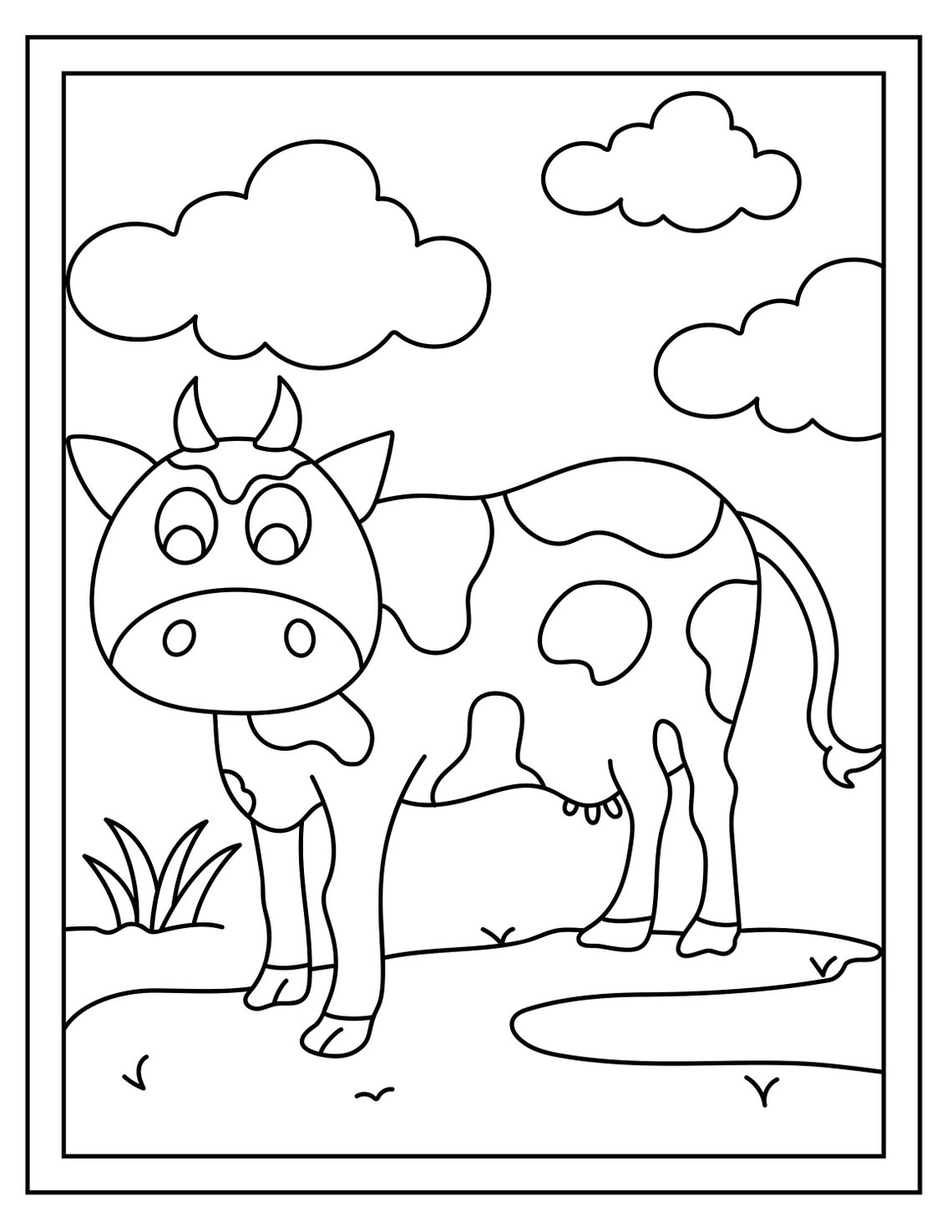Domestic Animals 16 Printable Coloring Pages - Etsy