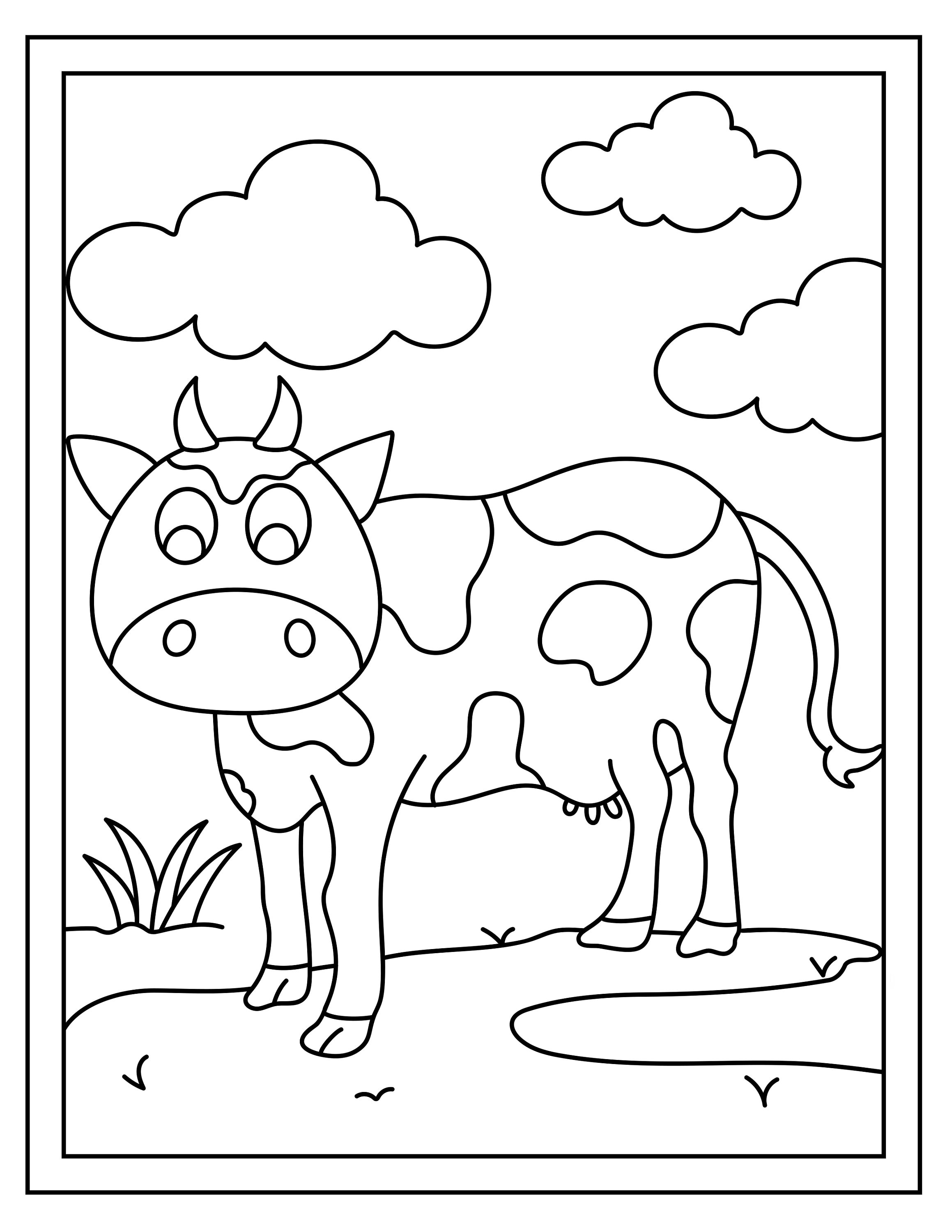 Domestic Animals 16 Printable Coloring Pages Etsy