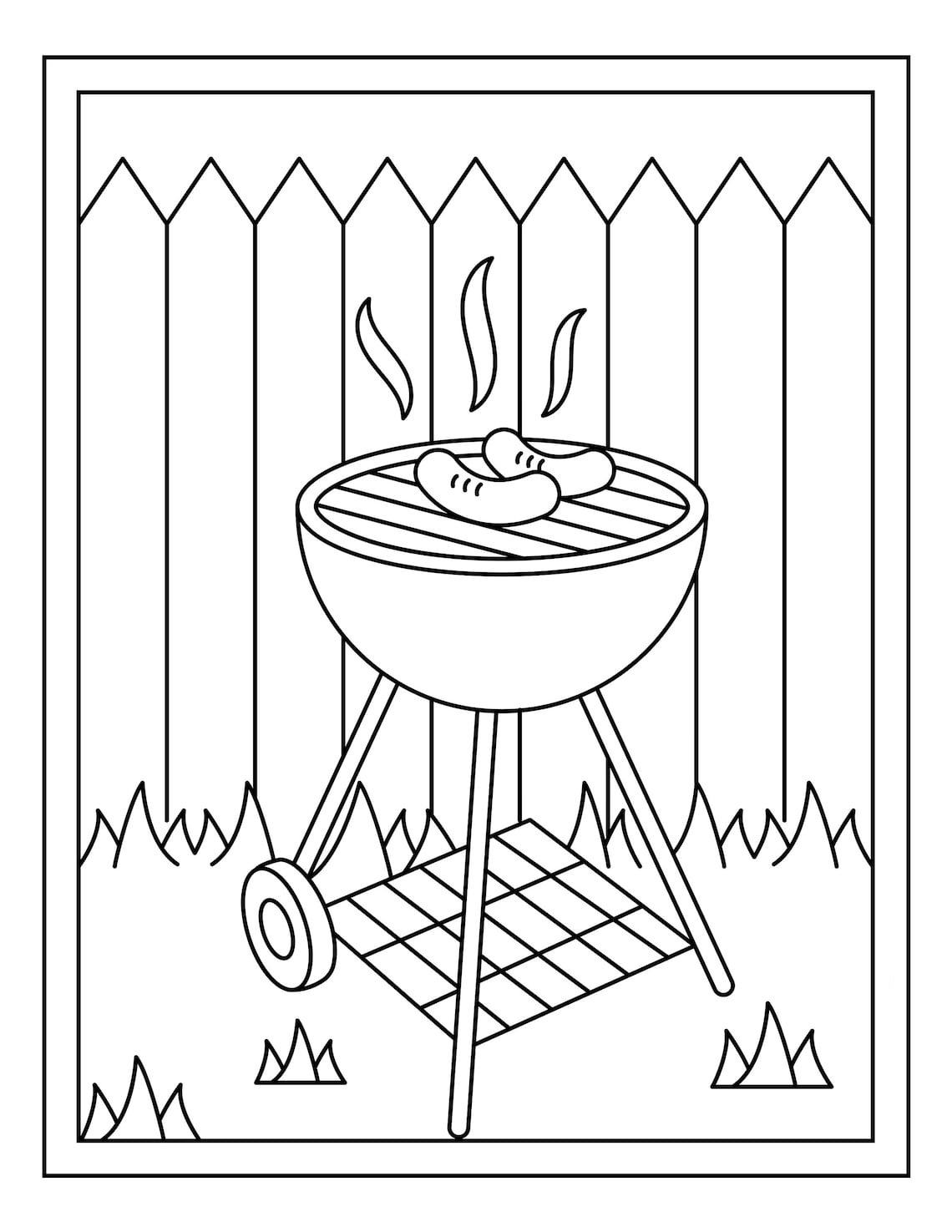 barbeque-printable-coloring-pages-16-pages-etsy-france