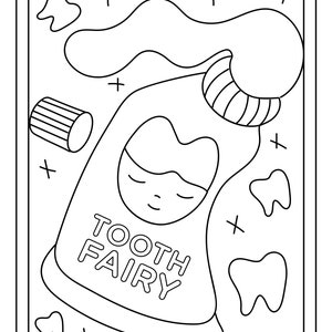 Tooth Fairy Printable 16 Coloring Pages image 5