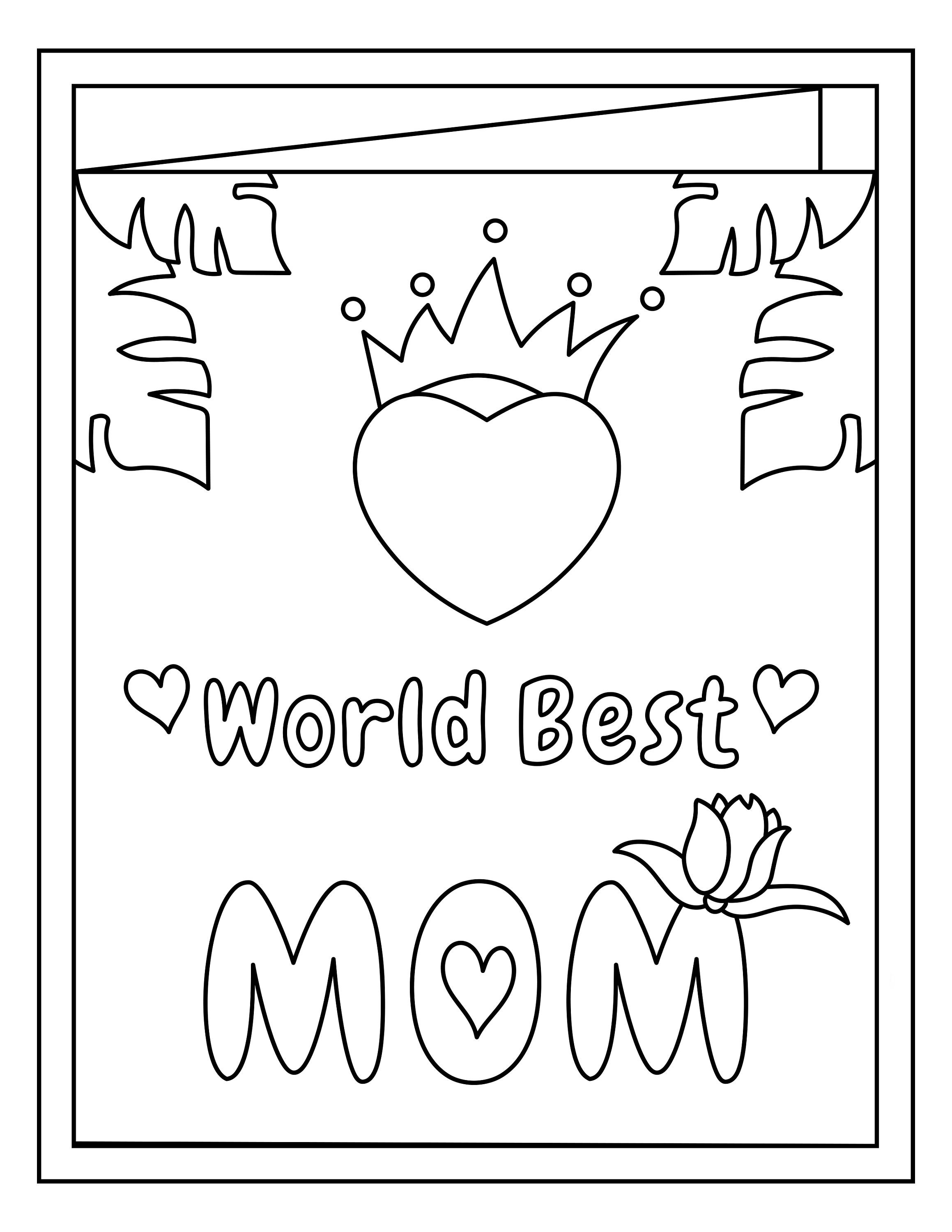 Best Mom Printable Coloring Pages (16 Pages) - Etsy