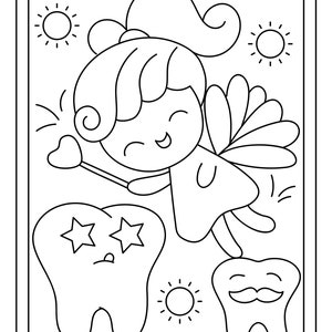Tooth Fairy Printable 16 Coloring Pages image 2