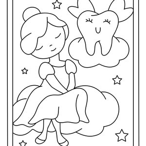 Tooth Fairy Printable 16 Coloring Pages image 3