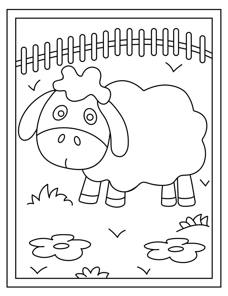 Domestic Animals 16 Printable Coloring Pages Etsy