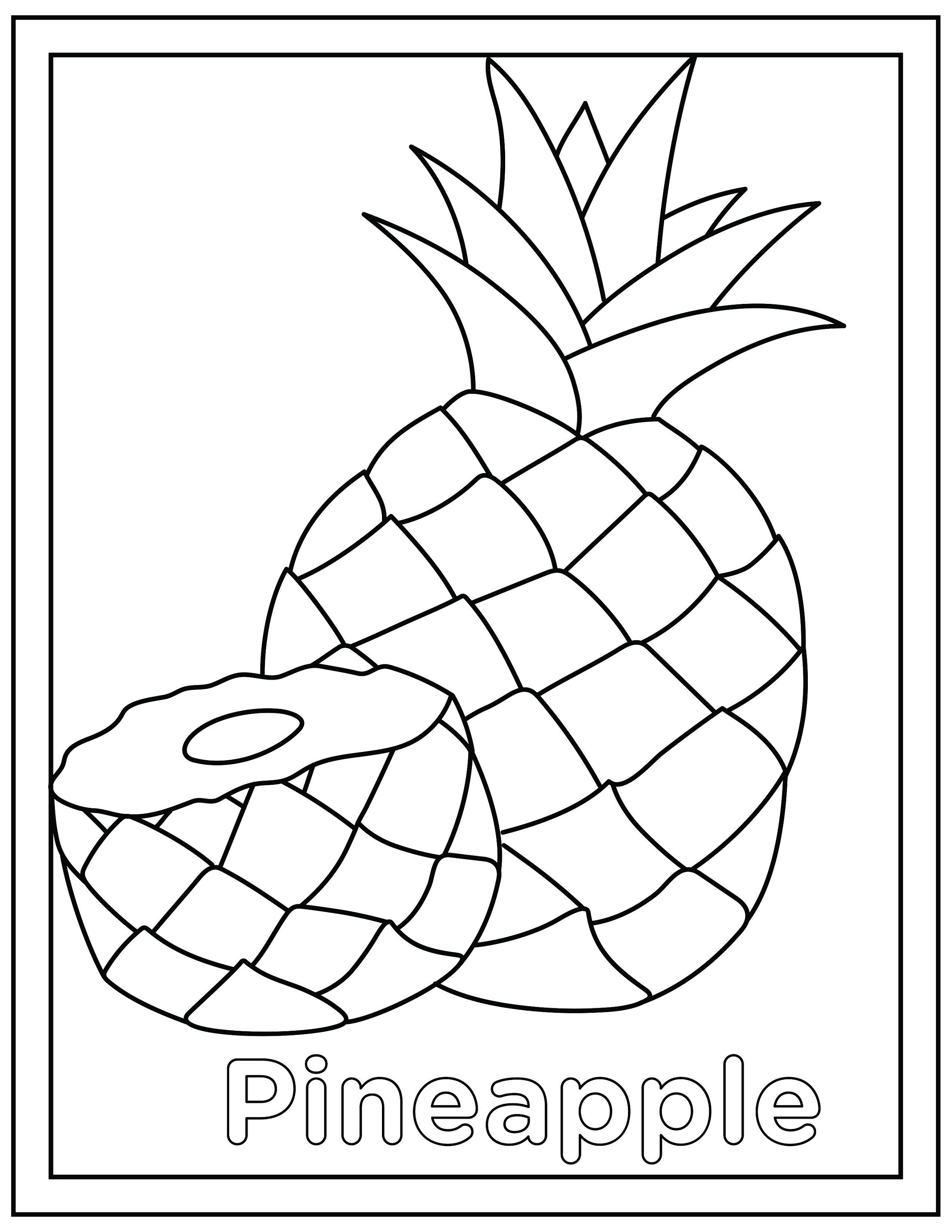 Fruits Printable 16 Coloring Pages - Etsy