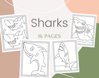Sharks Printable 16 Coloring Pages