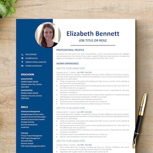 Resume Template, Professional Modern Resume Template for Pages, Word & Google Docs, Clean Modern Executive Resume Template, CV Template CV04