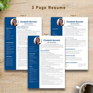 Resume Template, Professional Modern Resume Template for Pages, Word & Google Docs, Clean Modern Executive Resume Template, CV Template CV04 image 4