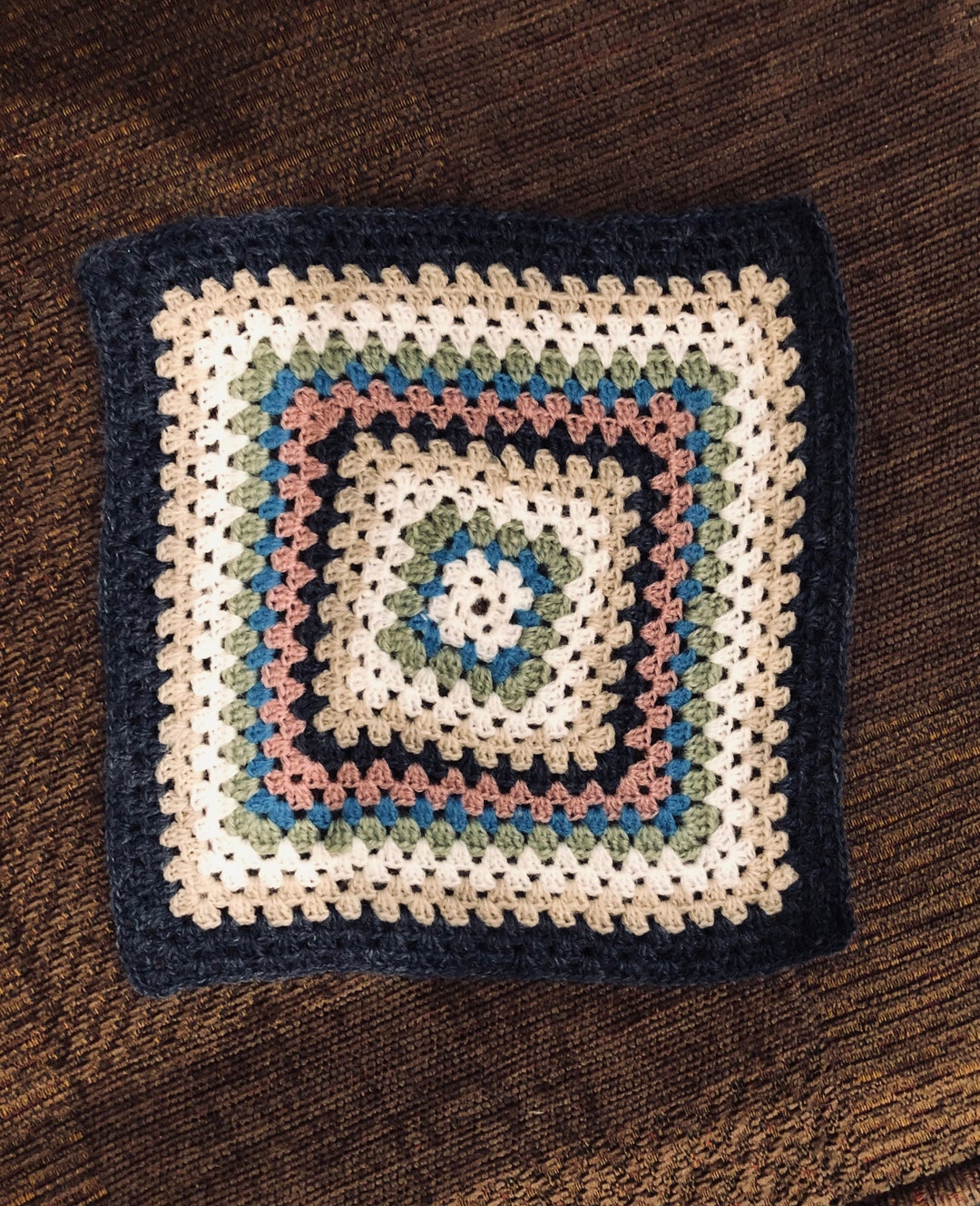 Handmade Crochet Throw With Vintage Wool Etsy