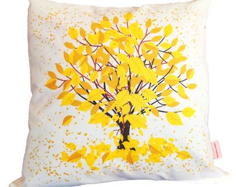 Download Tree Pillow Cover Love Autumn Bench Cushion Boho Pillow Pillowcase Autumn Trees Housewarming Gift Orange Pillow Cover Tree Decor Home Living Decorative Pillows